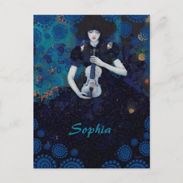 Echoes of Silence: A Violin’s Song of Healing Vykort (Framsida)