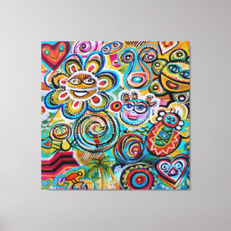 Echoes of Taino and Vejigantes - Art by Galina Can Canvastryck