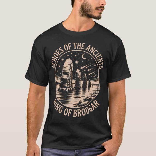 Echoes Of The Ancients Ring Of Brodgar Mythical La T Shirt (Framsida)