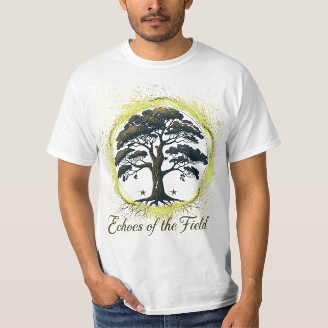 Echoes of the Fält - Artistic Nature Inspired T Shirt (Framsida)