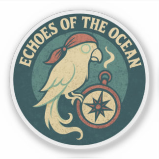 Echoes Of The Ocean Pirate Parrot Klistermärken