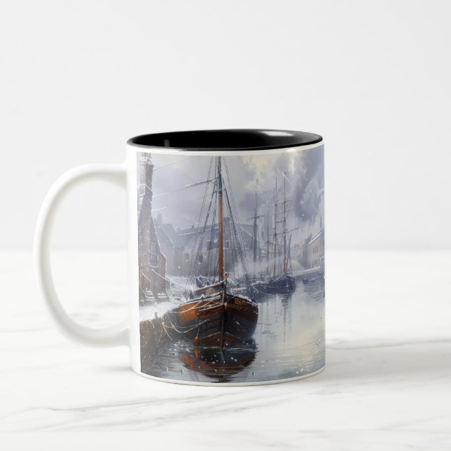 Echoes of the Past: Victorian Fishlife Två-Tonad Mugg (Vänster)