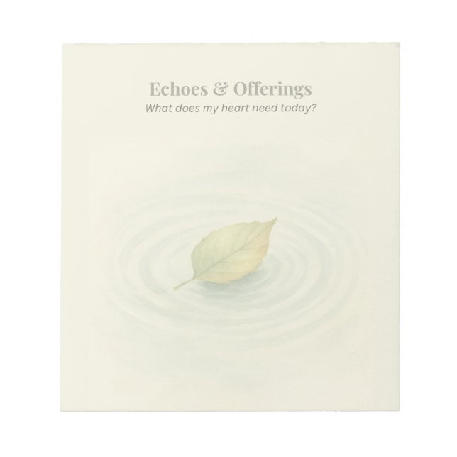 Echoes & Offerings | Daglig reflektion Anteckningsblock (Framsida)