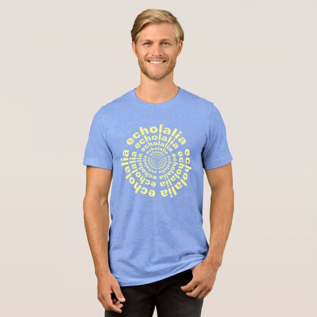 Echolalia Circle Neurodiversity Stim Text T Shirt (Framsida Full)