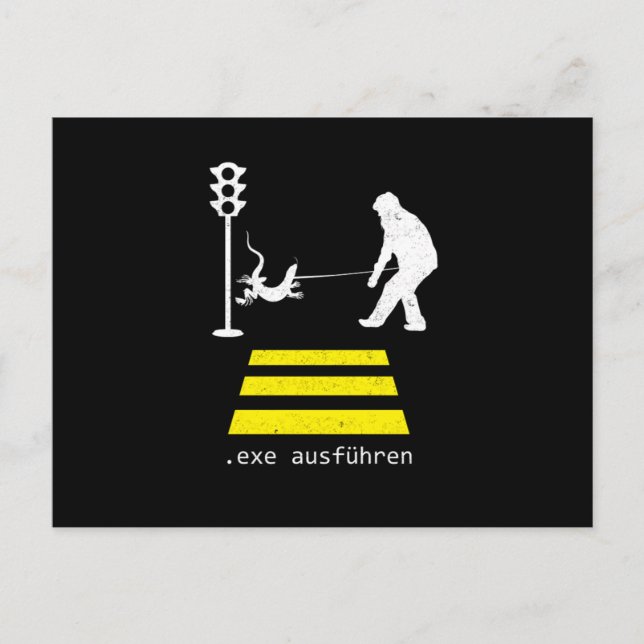 Echse Ausfhren Programmierer Coder Programmer Gift Vykort (Framsida)
