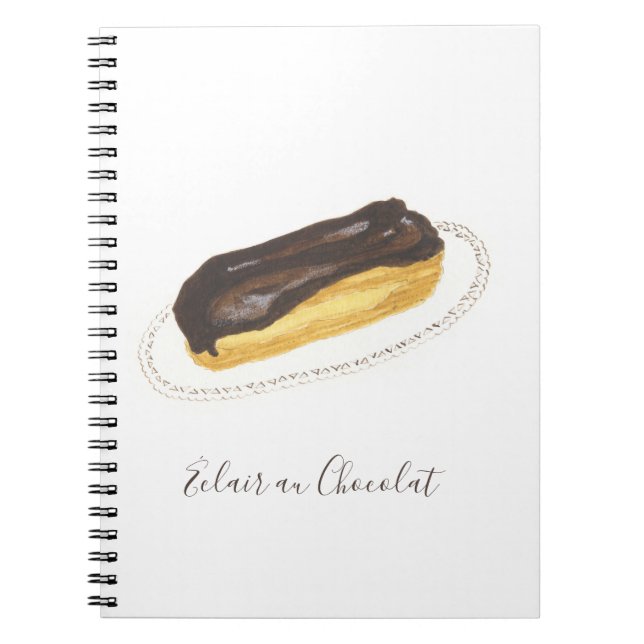 Éclair au Chocolat vattencolor Anteckningsbok (Framsidan)