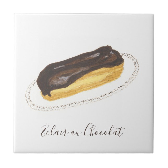 Éclair au Chocolat vattencolor Kakelplatta (Framsidan)