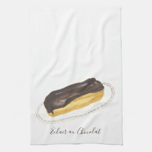Éclair au Chocolat vattencolor Kökshandduk