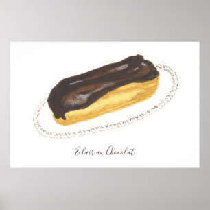 Éclair au Chocolat vattencolor Poster