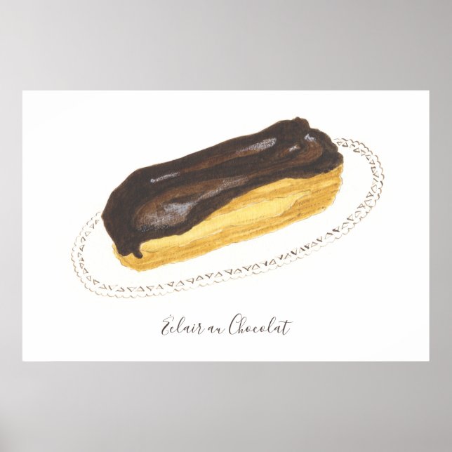 Éclair au Chocolat vattencolor Poster (Framsidan)