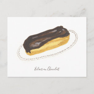 Éclair au Chocolat vattencolor Vykort