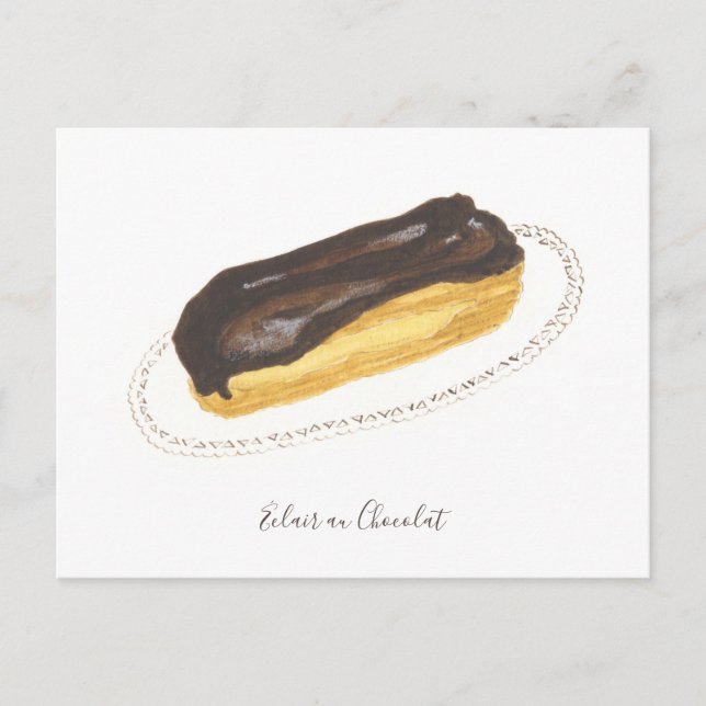 Éclair au Chocolat vattencolor Vykort (Framsida)