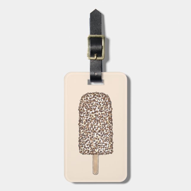 Eclair Ice Cream Pop Popsicle Personlig Foodie Bagagebricka (Vertikal Framsida)