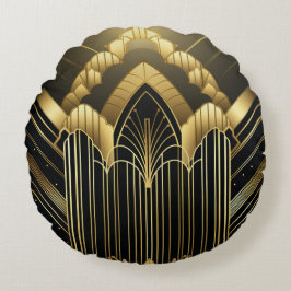 Éclat Architectural Art Déco Rund Kudde