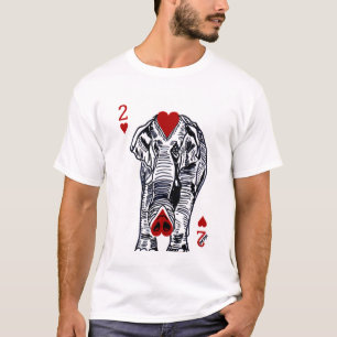 EclecDeck 2 av hjärtacirkuselefanten - vit T-shirt
