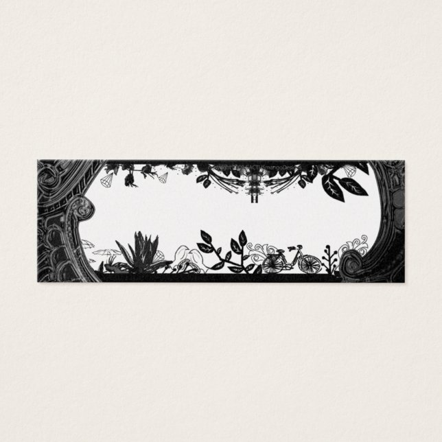 Eclectic Black + White - Smala Card Litet Visitkort (Framsidan)