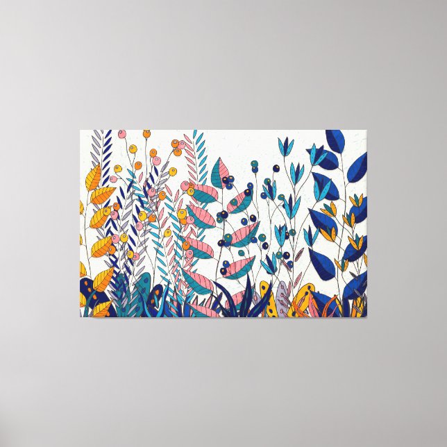 Eclectic Bold Garden Canvastryck (Framsida)