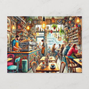 Eclectic Cafe in Melbourne Mugg Vykort