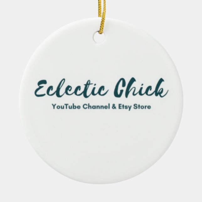 Eclectic Chick YouTube & Etsy Store Julgransprydnad Keramik (Framsidan)