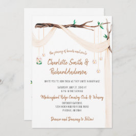 Eclectic Draps, Mason Burk Ljus, Archway Bröllop Inbjudningar