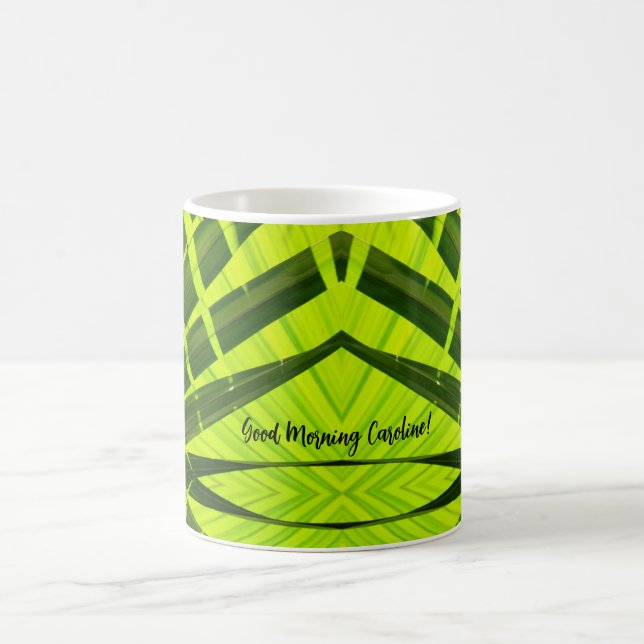 Eclectic Emerald Grönt Foliage Kaffemugg (Center)