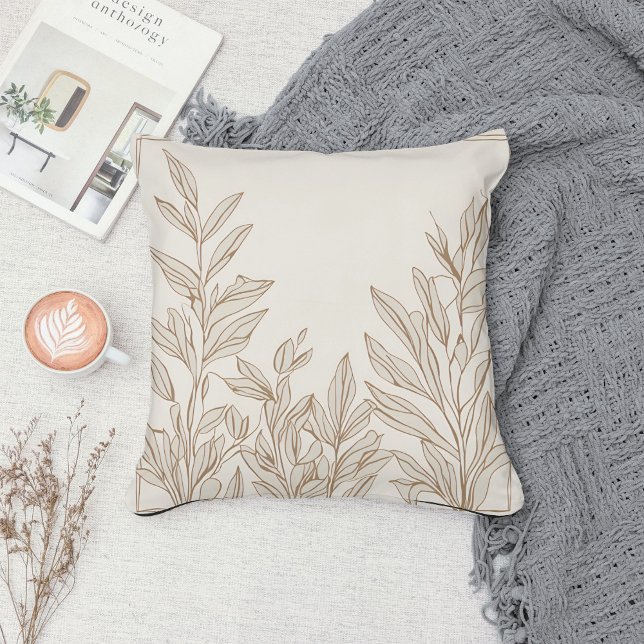 Eclectic Natural Terracotta WildblomBoho Rustic Kudde (Skapare uppladdad)