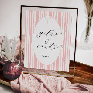 Eclectic Rand Baby Shower Gips and Cards Sign