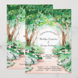 Eclectic Romantik - Forest Woodland Väg Bröllop | Inbjudningar