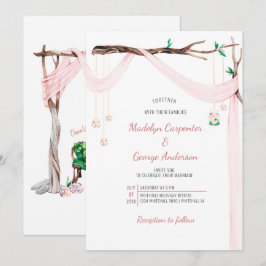 Eclectic Romantik - Rosa Draps Mason Burk Ljus Inbjudningar