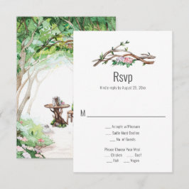 Eclectic Romantik - Woodland Väg Bröllop OSA Kort