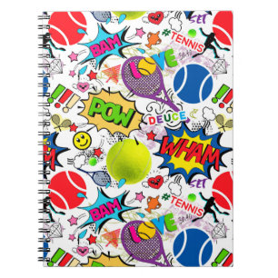 😍 Eclectic tennis 🎾 mönster Anteckningsbok