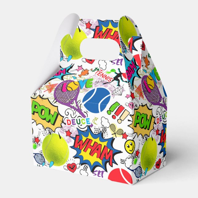 😍 Eclectic tennis 🎾 mönster Presentaskar (Framsidan Sidan)