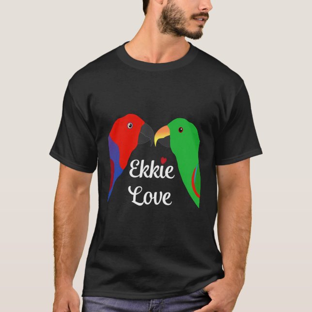 Eclectus Male Female Kärlek Heart T Shirt (Framsida)