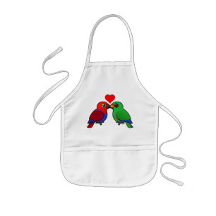 Eclectus mekaniskt säga efter förälskat barnförkläde
