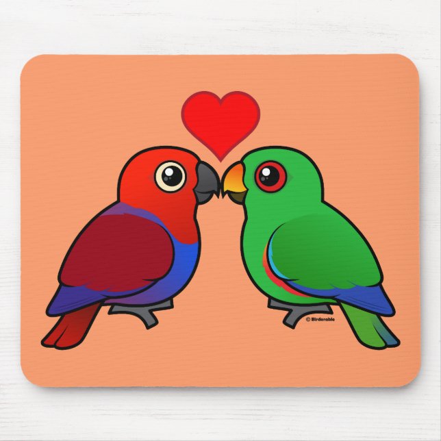 Eclectus mekaniskt säga efter förälskat musmatta (Framsidan)