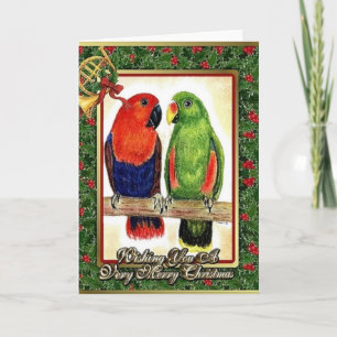 Eclectus mekaniskt säga efter julkortet helgkort