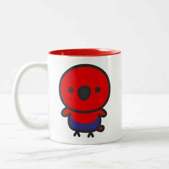 Eclectus Papegoja / Hona Två-Tonad Mugg (Vänster)
