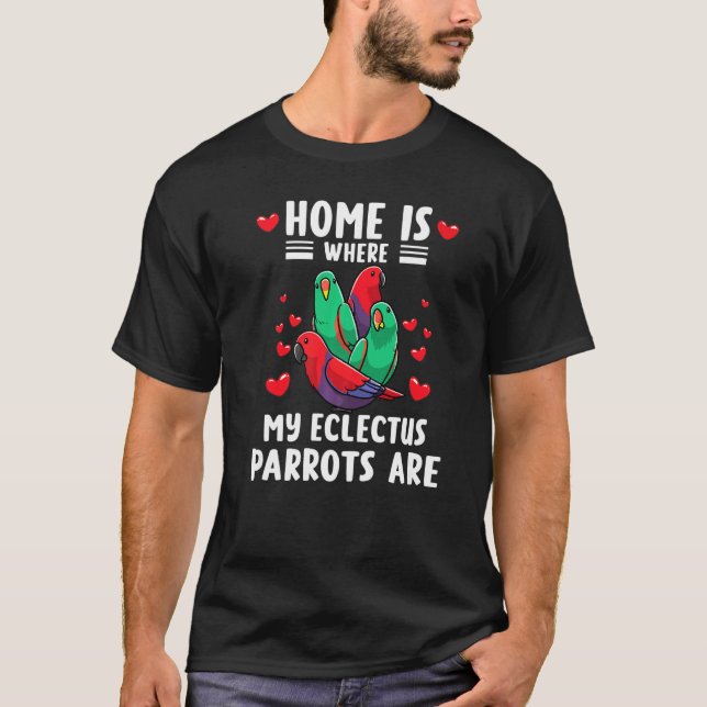 Eclectus Parrot Bird 2 T Shirt (Framsida)