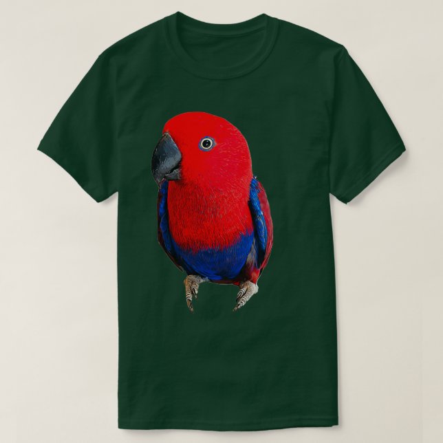 Eclectus Parrot Female absolut stenande fågel T Shirt (Design framsida)