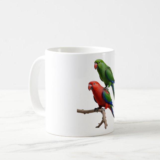 Eclectus Parrots Kaffemugg (Framsida vänster)