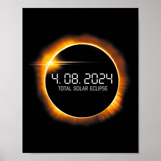 Eclipse 2024 April 8 Totality Manar Womens Kids Poster (Framsidan)