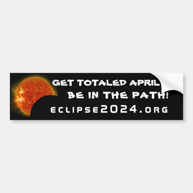 Eclipse 2024 Bumper Sticker Bildekal (Framsidan)
