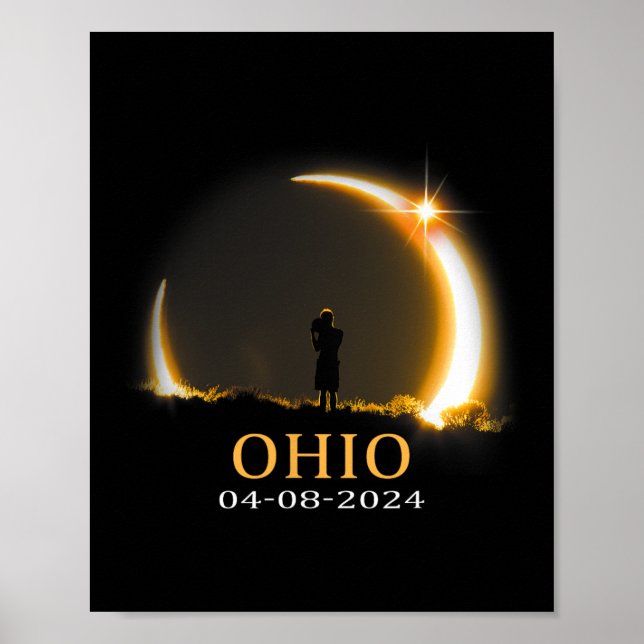 Eclipse 2024 Ohio Total Solar Eclipse 1 Poster (Framsidan)