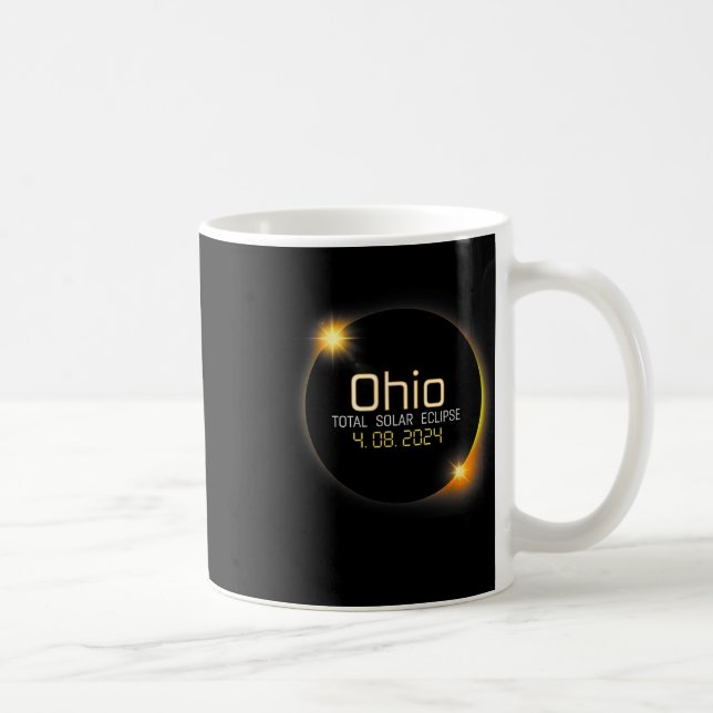 Eclipse 2024 Shirt State Ohio Total Solar Eclipse Kaffemugg (Höger)
