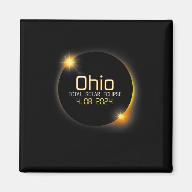 Eclipse 2024 Shirt State Ohio Total Solar Eclipse Magnet (Framsidan)