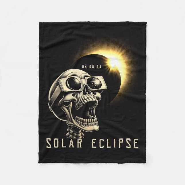 Eclipse 2024 Shirt Total Eclipse 8 april 2024 Sk Fleecefilt (Framsidan)