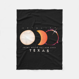 Eclipse 2024 Texas Total Eclipse America Graphic Fleecefilt
