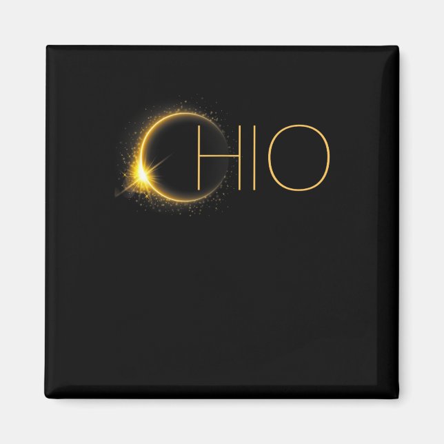 Eclipse 2024 Total Eclipse Solar Eclipse Ohio Magnet (Framsidan)