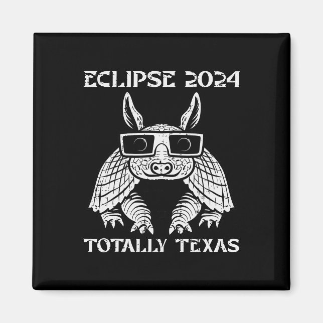 Eclipse 2024 Totality Texas Armadillo Manar Women  Magnet (Framsidan)