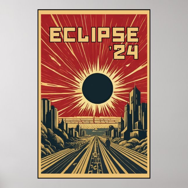 Eclipse '24 Propaganda City Poster (Framsidan)
